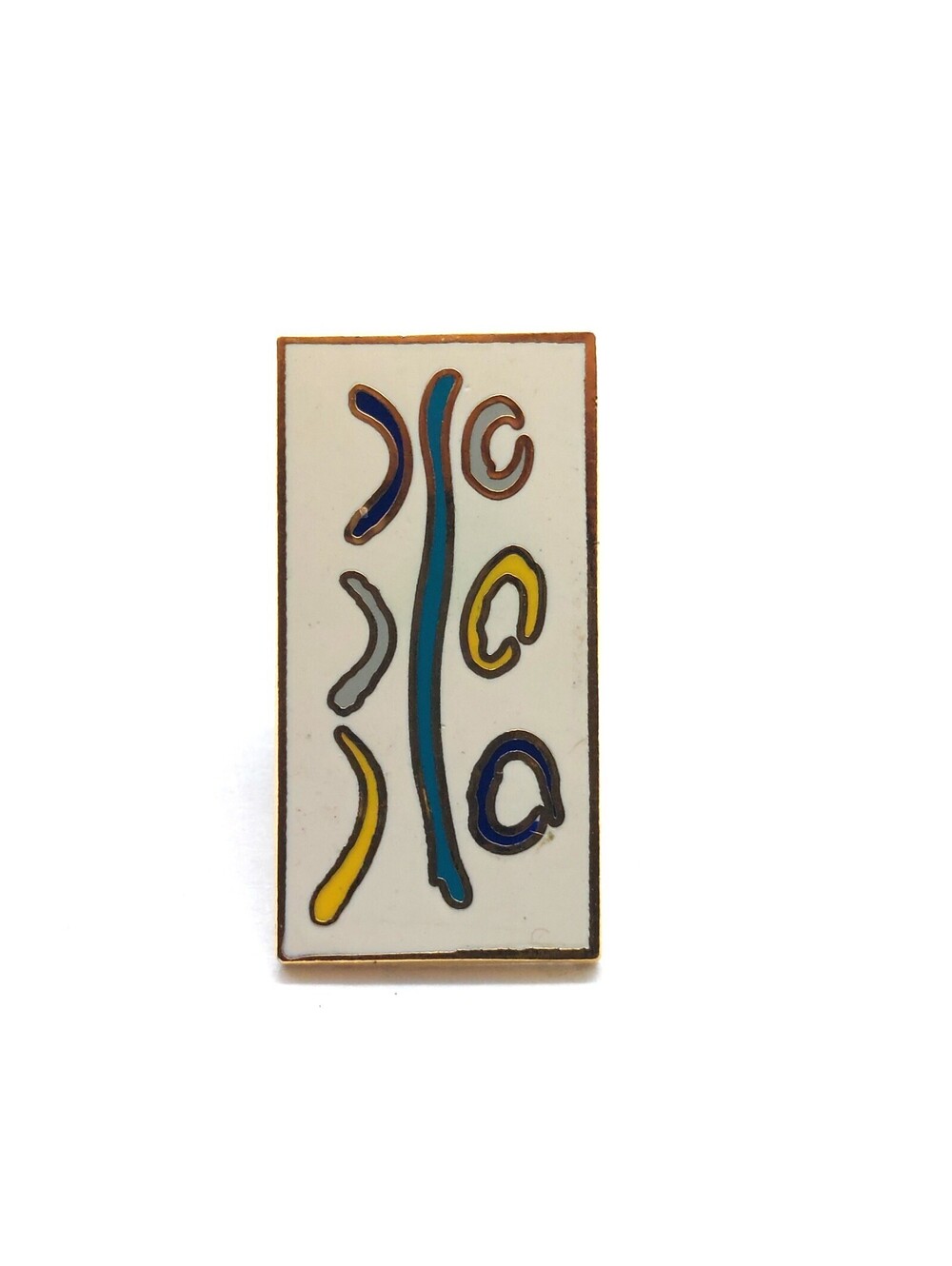 Abstract Pin Multicolor Enamel Modern Retro Geometric Artistic Vintage Brooch
